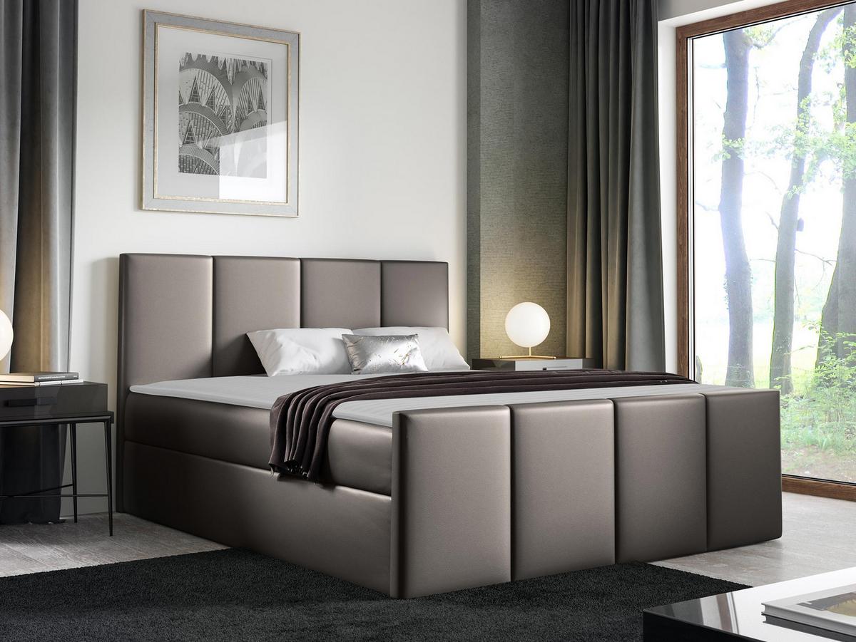 BOXBETT Lars - H3 - Grau, Holz (160/200cm) - MIRJAN24
