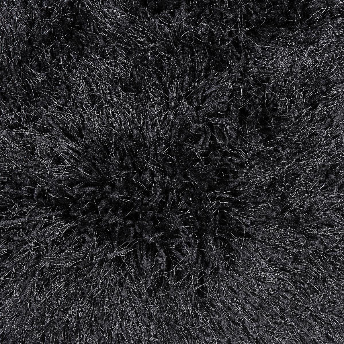 SHAGGY-TEPPICH Cide 140/140 cm - Schwarz, Kunststoff (140/140cm) - Beliani