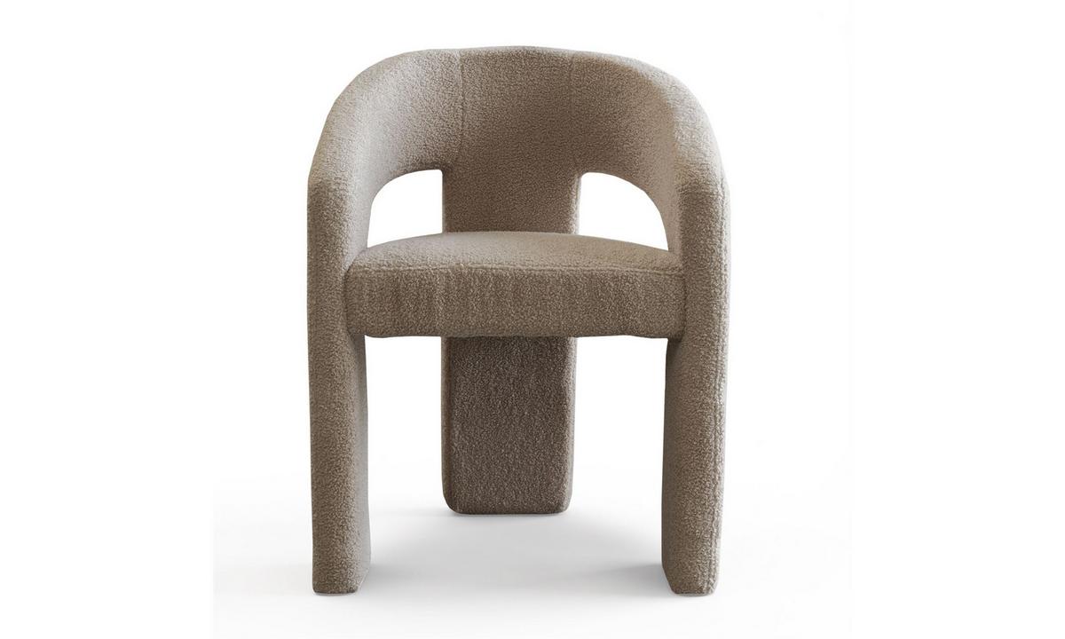SESSEL NUBI 58/55/78 cm Bouclé Beige - Beige, Textil (58/78/55cm) - Lookway