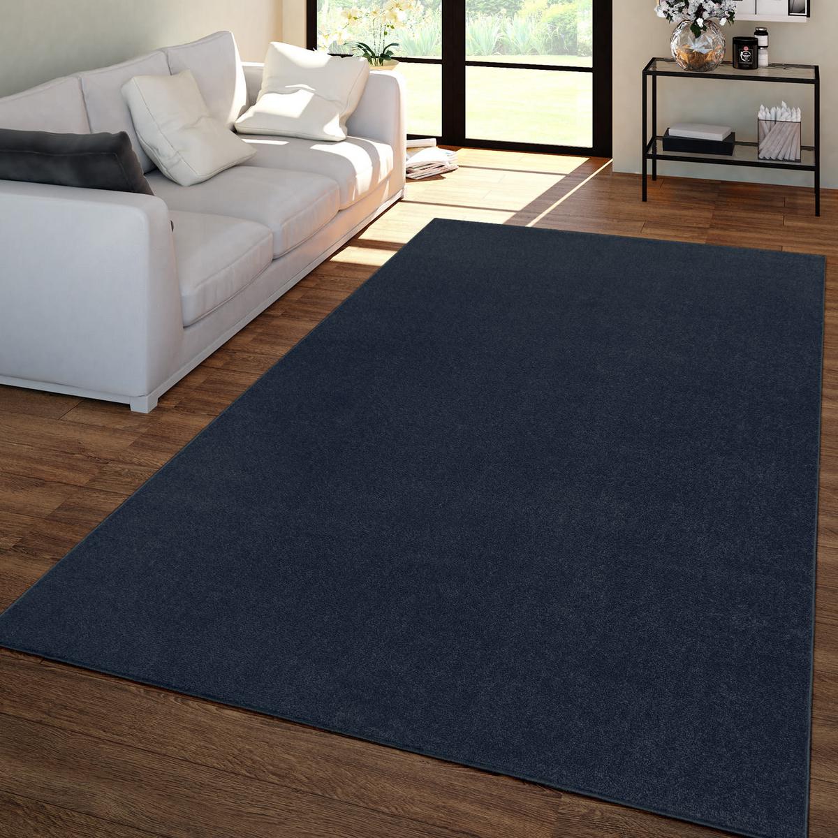 FLACHWEBETEPPICH Navy 60 x 100 cm - Blau, Kunststoff (60/100cm) - TT Home