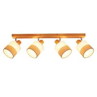 DECKENLEUCHTE FOWLER II 16/68/13 cm - Braun, Textil (68/16/13cm) - Nettlife