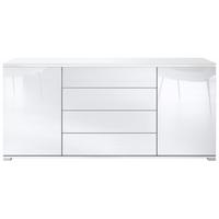 SIDEBOARD Faro Weiß Hochglanz - Weiß Hochglanz, Holzwerkstoff (166.5/75.5/35cm) - Vladon
