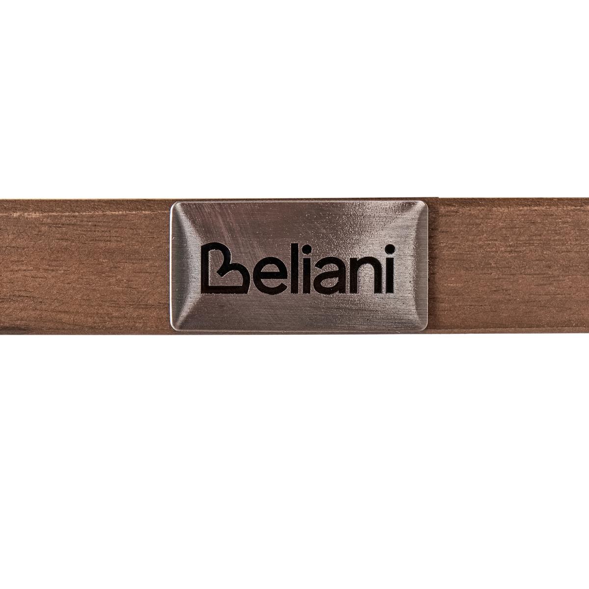 GARTENSTUHL 2er Set Akazienholz Braun Milzano - Braun, Holz (54/117/52cm) - Beliani