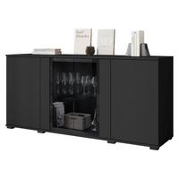 KOMMODE Caro SB 154 4D - Schwarz, Holzwerkstoff/Kunststoff (150/70/40cm) - MIRJAN24