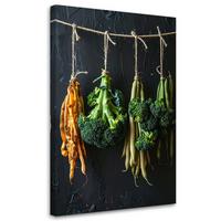 LEINWANDBILD Essen & Trinken 20x30cm - Grün, Textil (20/30cm) - Feeby