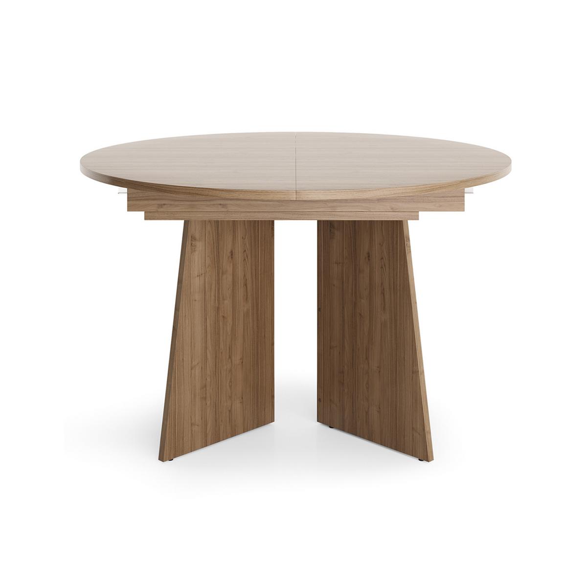 ESSTISCH Aurora 120–160 cm ausziehbar für Esszimmer, Nussbaum - Nussbaumfarben, Holzwerkstoff (120/120/76cm) - Beautysofa
