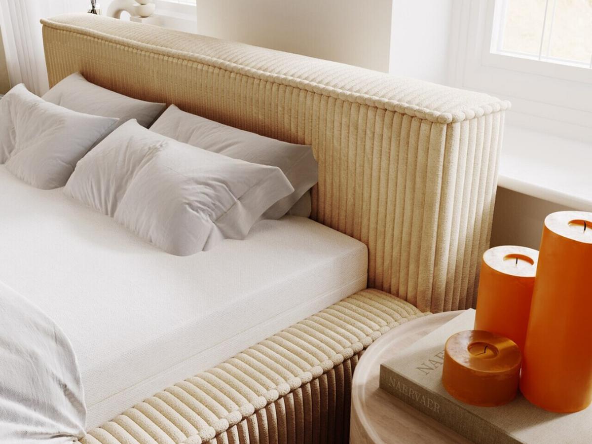 POLSTERBETT Lago 140x200 Beige - Beige, Textil (140/200cm) - Graingold