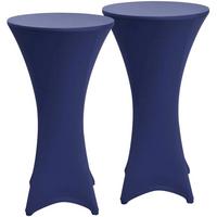 STEHTISCHHUSSE Stella Ø 70cm Blau (2tlg) - Blau, Textil (700/120cm) - Beautissu 