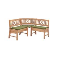 ECKBANK Deborah 224 x 224 x 87 Massivholz Buche lackiert/Grün - Buchefarben/Grün, Holz (224/224cm) - 58aufmkessel