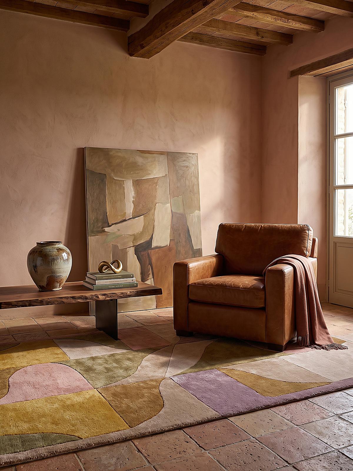 KURZFLORTEPPICH handgetuftet EVENLODE, Bogenformen, Multi, 160 x 230 cm - Multicolor, Textil (160/230cm) - KADIMA DESIGN
