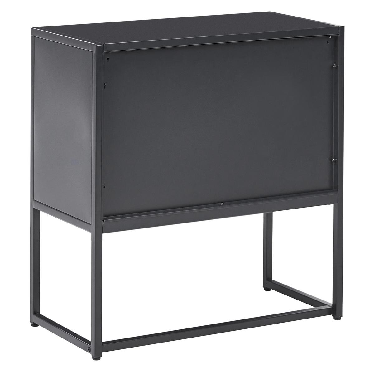 BÜROSCHRANK Metall Schwarz Rakaia - Schwarz, Metall (72/75/35cm) - Beliani
