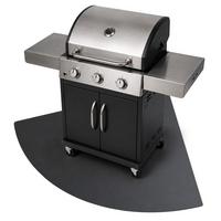 GRILLUNTERLAGE Bodenschutzplatte Metall Schwarz 100x100 cm - Schwarz, Metall (100/100/0.1cm) - TULUP