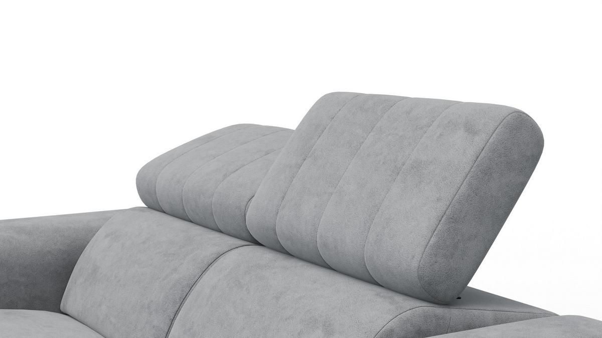 RELAXSOFA NORDEL 2-Sitzer, grau - Schwarz/Grau, Holz/Textil (150/80/105cm) - Wozimo