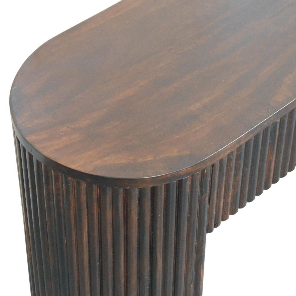 SITZBANK mit edlem Samtbezug in Mokka-Finish, dunkelbraun - Dunkelbraun, Holz (125/45/35cm) - Artisan Furniture