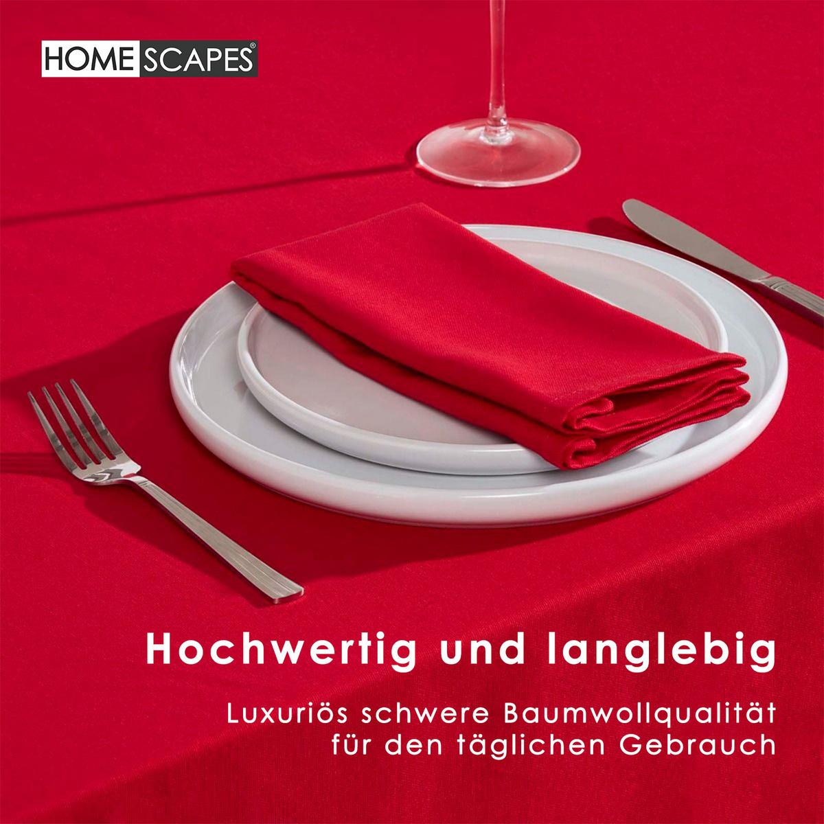 TISCHDECKE rot 137/228 cm, 100% Baumwolle - Rot, Textil (137/228cm) - Homescapes