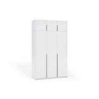 DREHTÜRENSCHRANK AMARA 148/250/58cm 3-türig Weiß - Weiß, Holzwerkstoff (148/250/58cm) - MASSENO