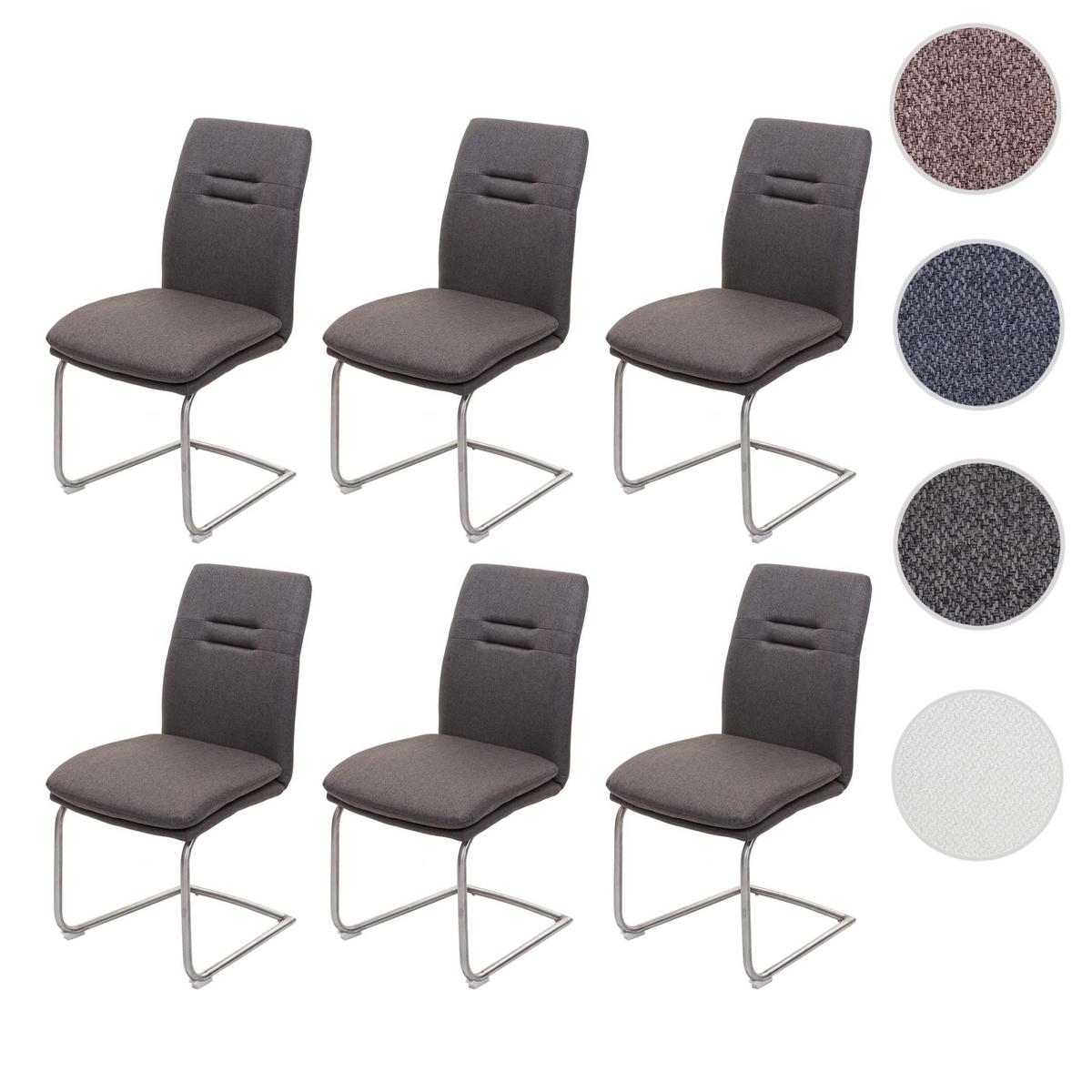 ESSZIMMERSTUHL Grau 6er-Set - Graubraun/Grau, Textil (47/92/57cm) - MCW