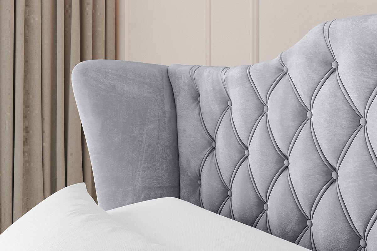 POLSTERBETT mit Bettkasten, Fußteil und Lattenrost, Boxbett ohne Matratze - MODY-Z 120x200 Hellgrau - Hellgrau, Holzwerkstoff/Textil (120/200cm) - ALTDECOR