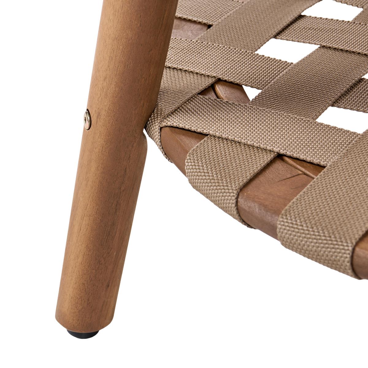 OUTDOOR-COUCHTISCH mit Ablage 80/80 cm Akazienholz Braun Milzano - Braun, Holz (80/80/45cm) - Beliani