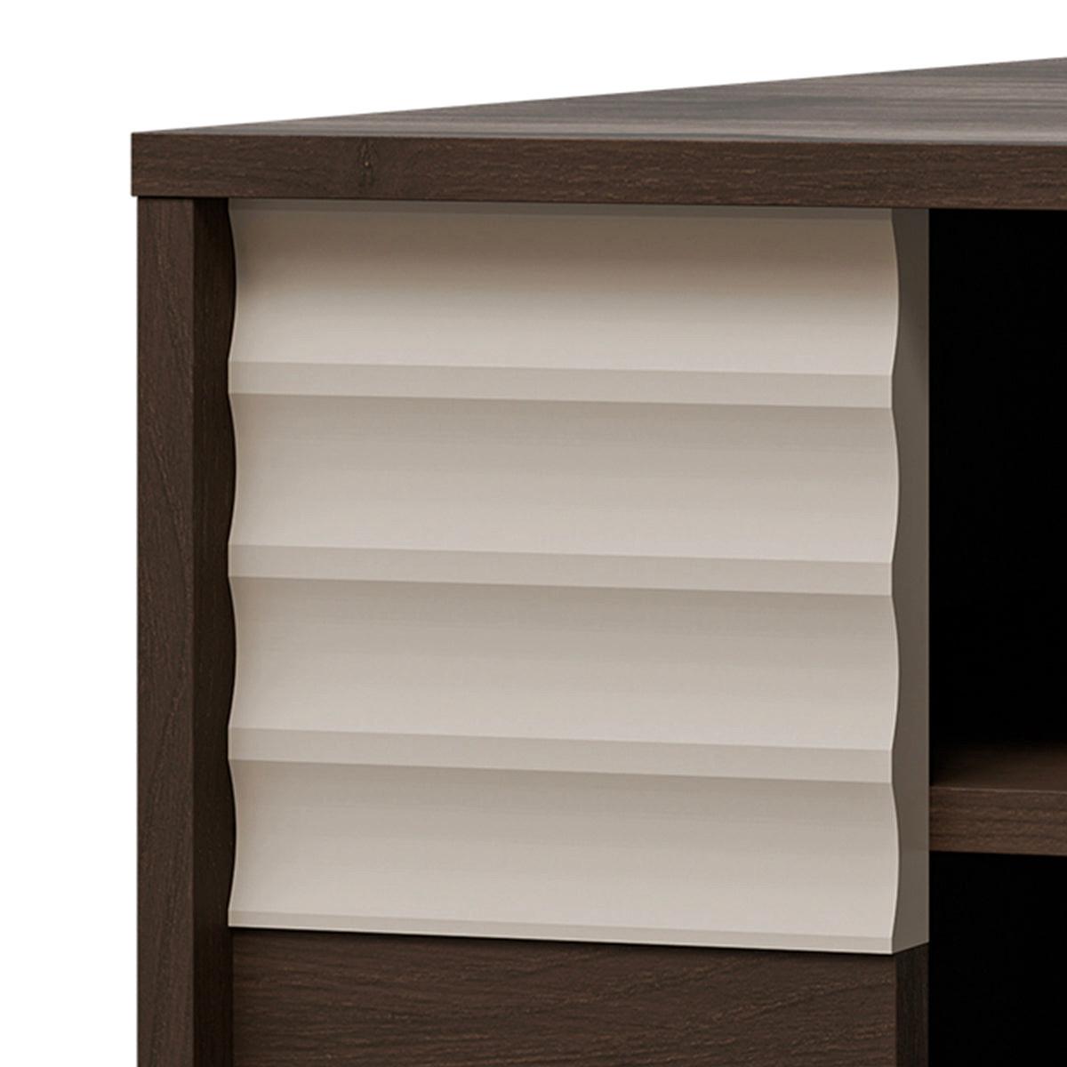 COUCHTISCH Astra Dunkles Holz und Kaschmir - Beige, Holzwerkstoff (60/96.6/55cm) - Petits-meubles