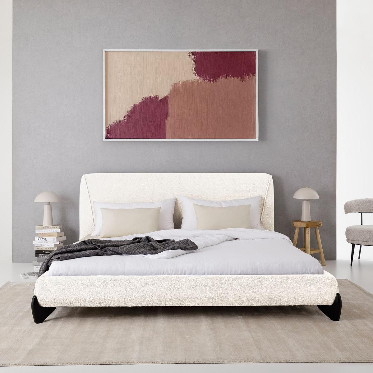 POLSTERBETT PATERNA 180X200 CM - Weiß, Textil (180/200cm) - IDIMEX