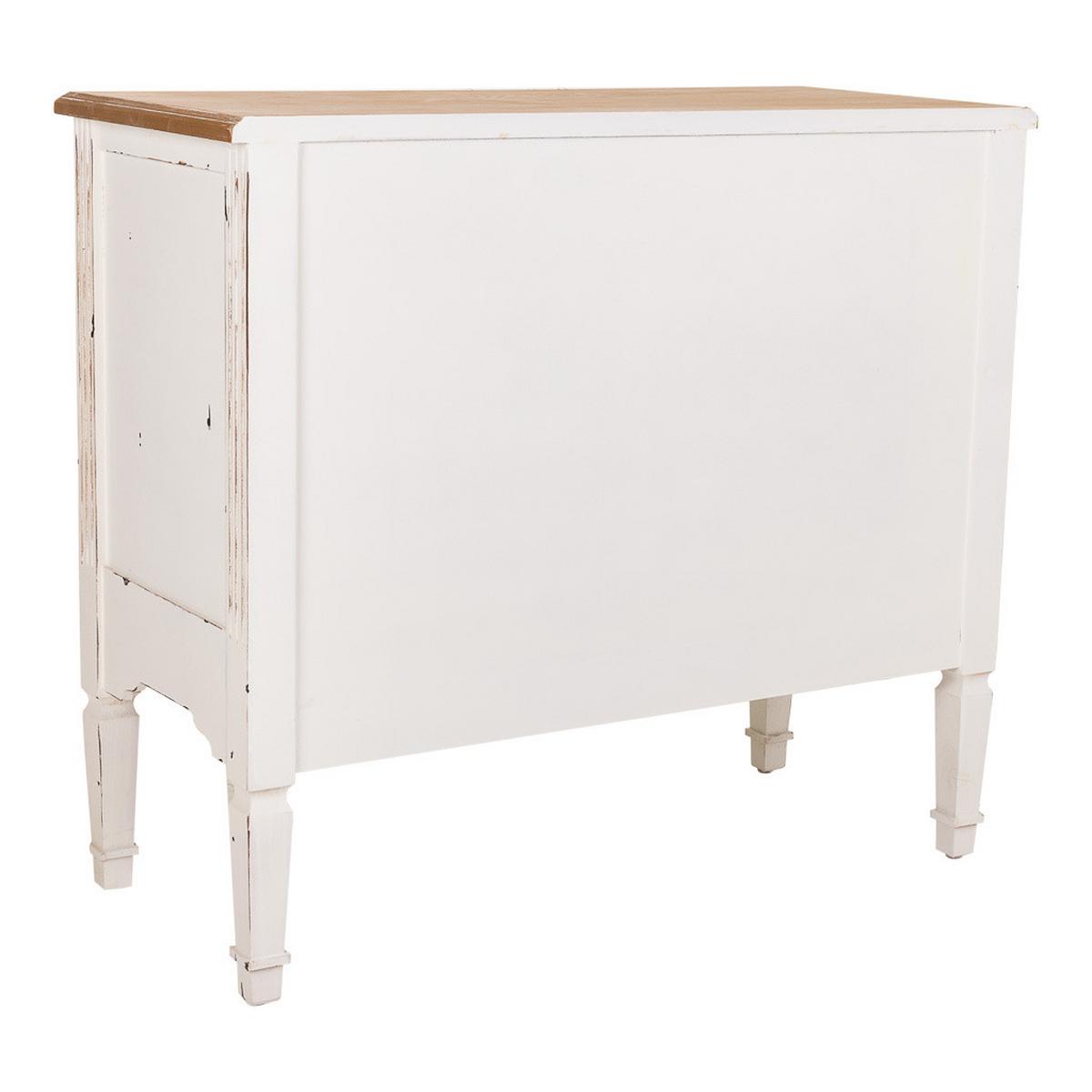 KOMMODE aus Holz 86x38x76 cm - Weiß, Holz (86/76/38cm) - Wanderlust