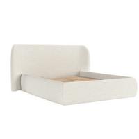 POLSTERBETT Bellano mit Stauraum 140/200 cm Creme im Modesto Stoff - Creme/Schwarz, Holz/Holzwerkstoff (140/200cm) - AltaBeds