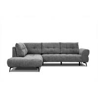 ECKSOFA SALVINI 5-Sitzer, dunkelgrau - Dunkelgrau/Schwarz, Holzwerkstoff/Textil (158/292cm) - Wozimo