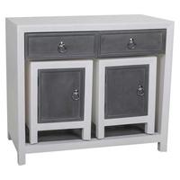 KONSOLE und HOCKER aus Holz, 3er-Set, grau - Multicolor, Holz (40/90/76cm) - Wanderlust
