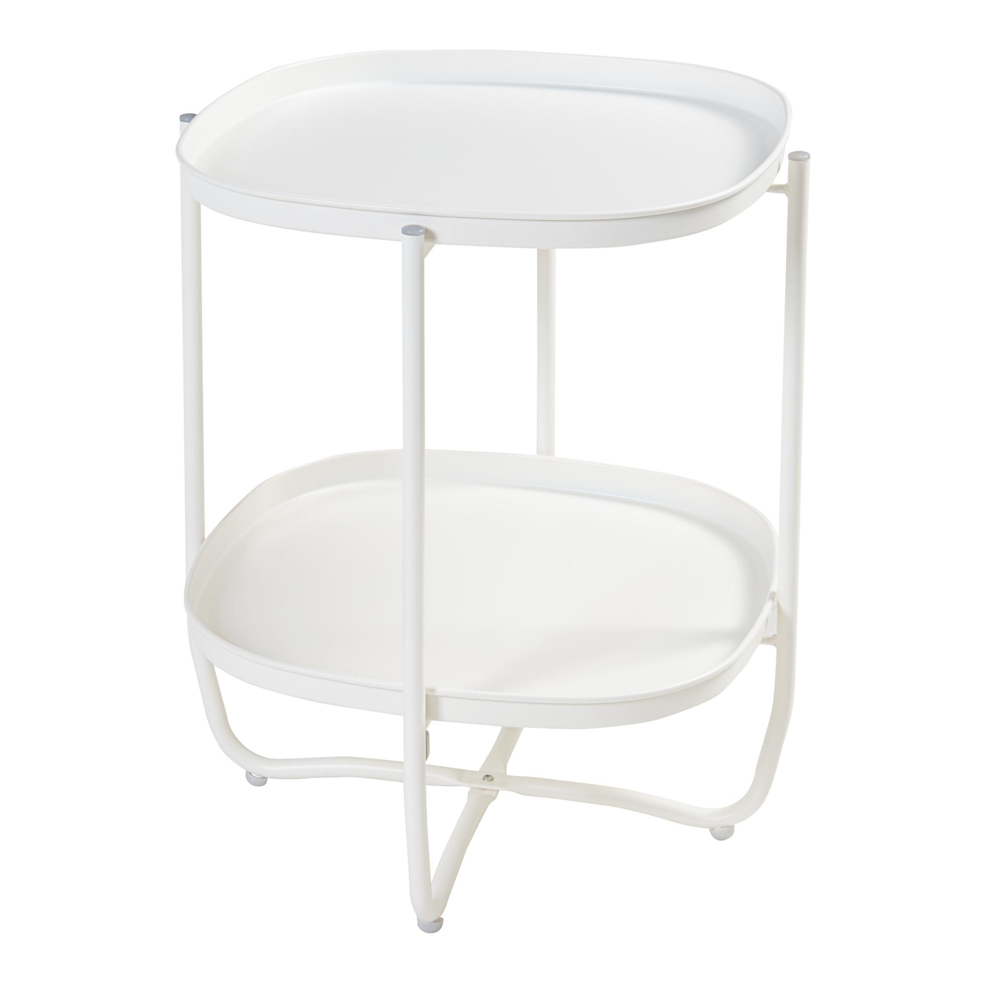 TABLETTTISCH Sandefjord - Weiß, Metall (46/46/57.5cm) - [en.casa]