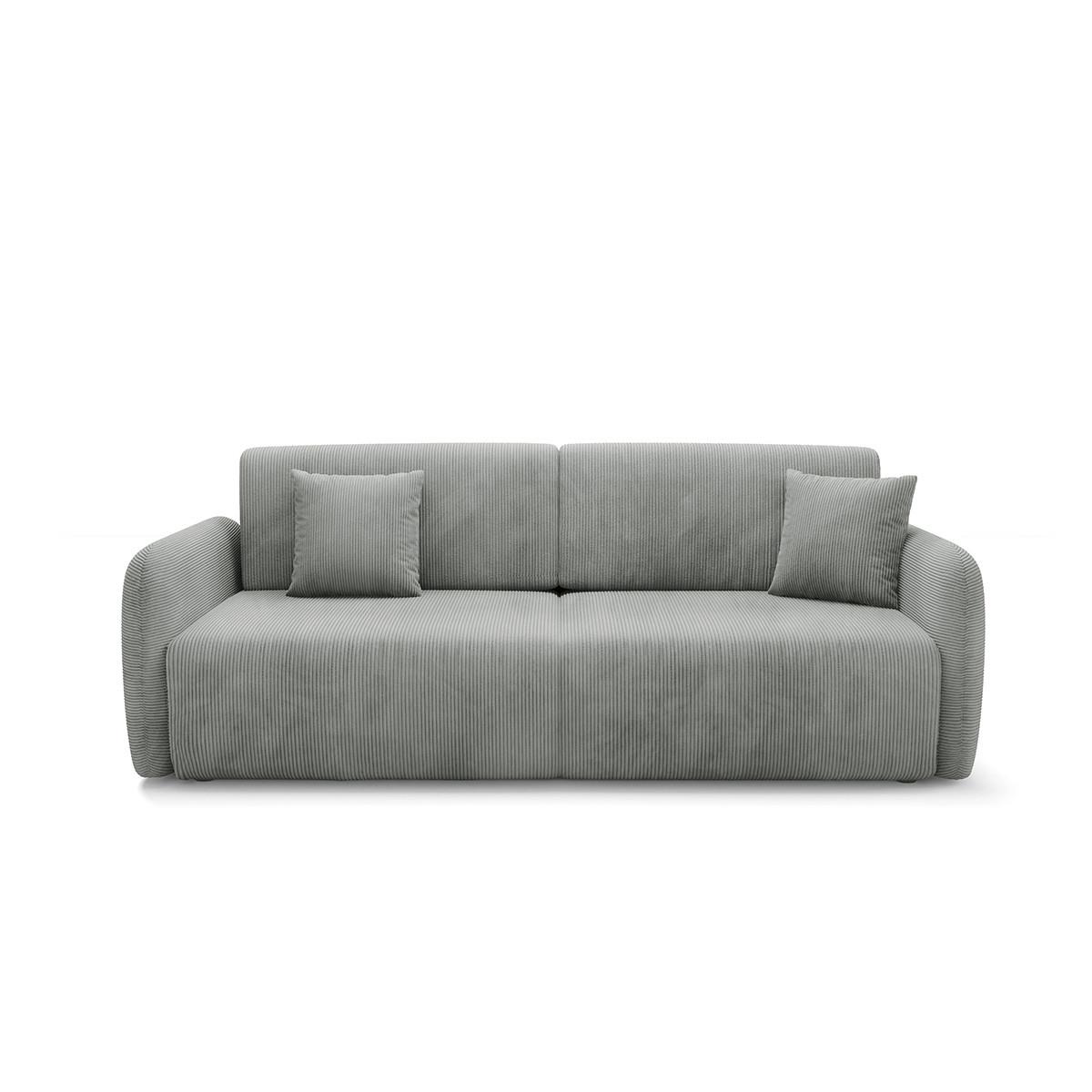 SOFA Dora 3 Sitzplätze Hellgrau - Grau, Holz (233/92/110cm) - Petits-meubles
