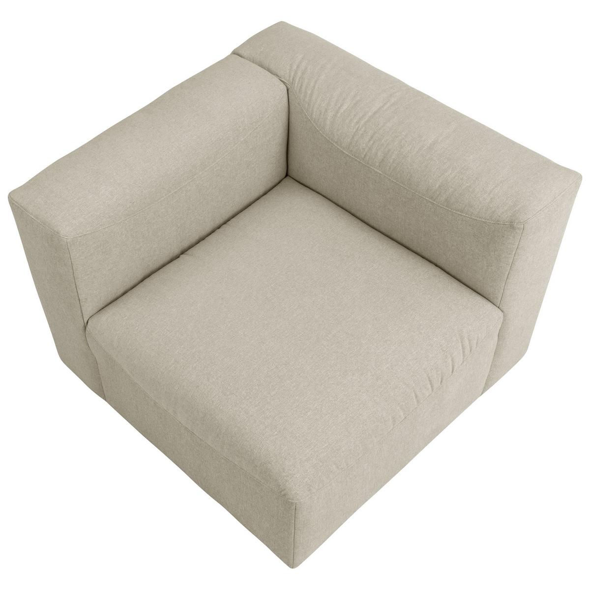 SOFA Element Armlehne rechts Kattrina Flachgewebe creme - Creme, Kunststoff (100/73/100cm) - 58aufmkessel