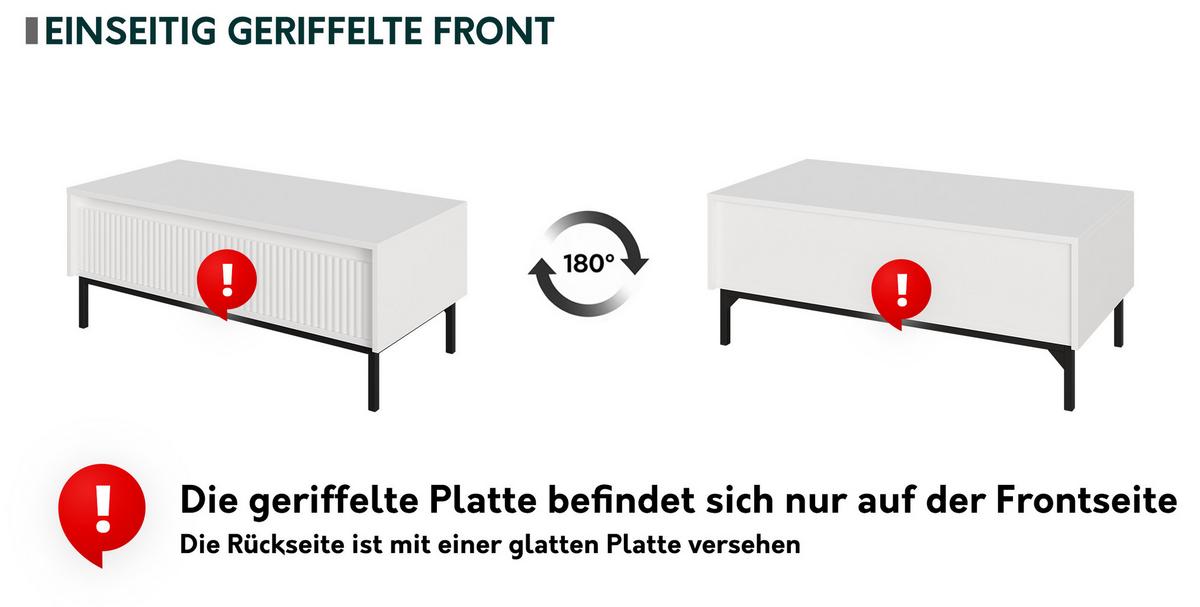 COUCHTISCH Ozmi 1SZ - Schwarz, Holzwerkstoff/Metall (50/100/40cm) - MIRJAN24