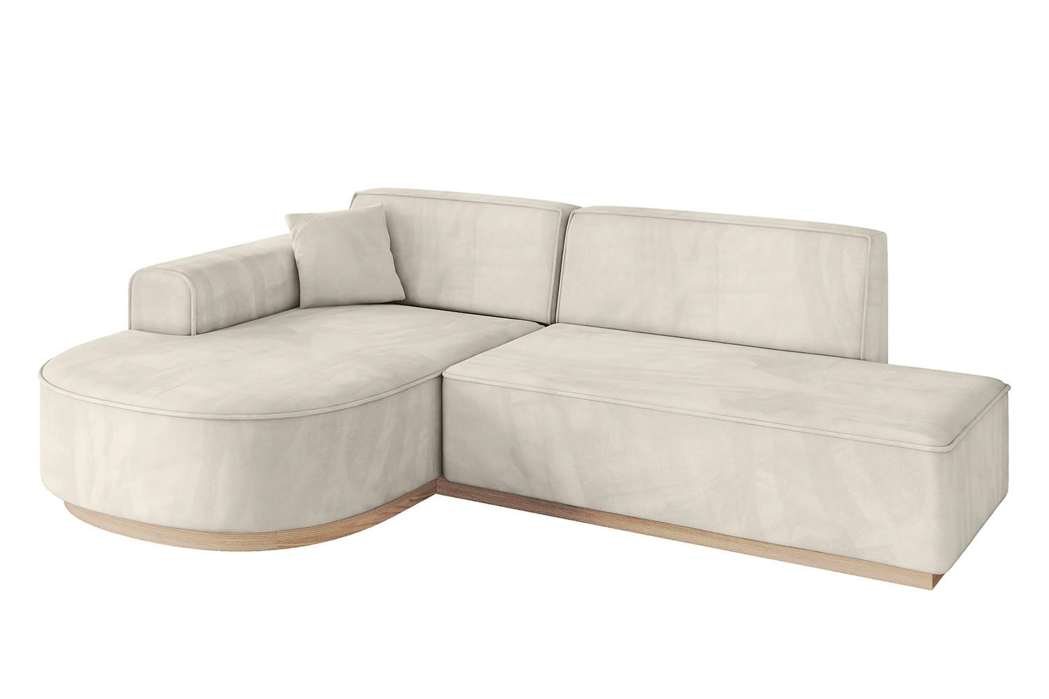 ECKSOFA Ottomane Links ARRIO-L1 - 243x171x83 cm Beige - Beige, Holzwerkstoff/Textil (243/171cm) - ALTDECOR