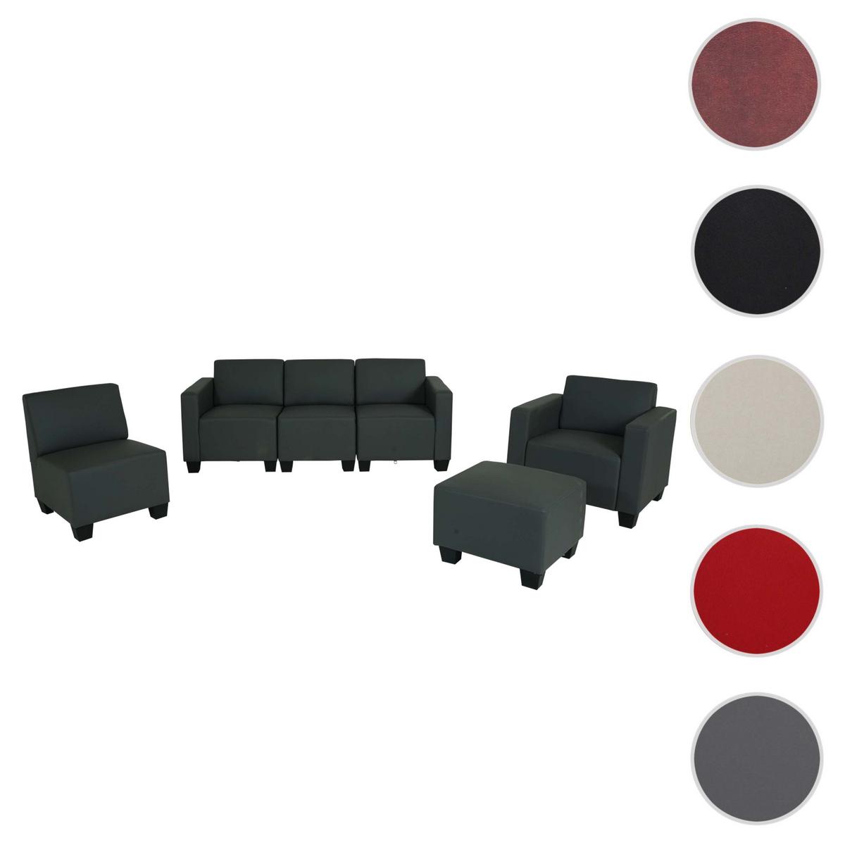 COUCH-GARNITUR Grau - Dunkelgrau/Grau, Textil (193/76/72cm) - MCW