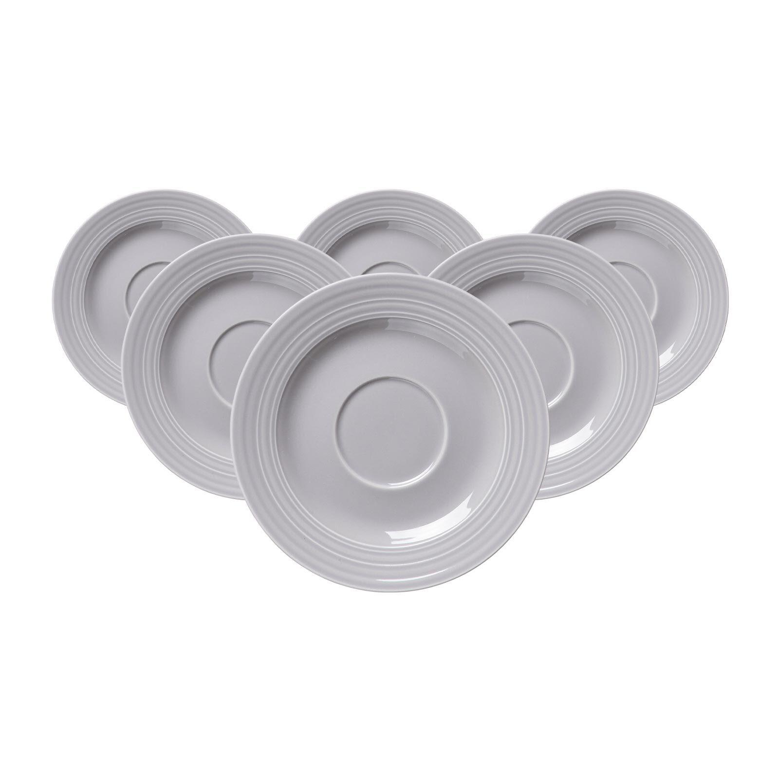 KAFFEEUNTERTASSEN Levi Grau ø 15,5 cm 6er Set - Grau, Keramik (15.5cm) - Ritzenhoff Breker