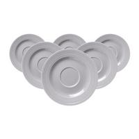 KAFFEEUNTERTASSEN Levi Grau ø 15,5 cm 6er Set - Grau, Keramik (15.5cm) - Ritzenhoff Breker