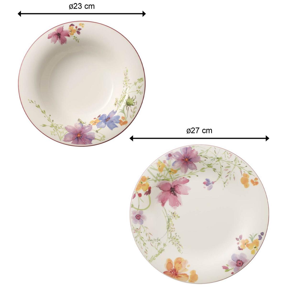 TAFEL-SET Mariefleur Basic bunt 12-tlg. - Multicolor, Keramik (19.7/32.4/34.8cm) - Villeroy & Boch