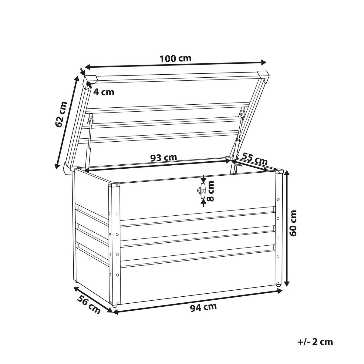 AUFBEWAHRUNGSBOX Blau Cebrosa - Blau, Metall (100/64/62cm) - Beliani
