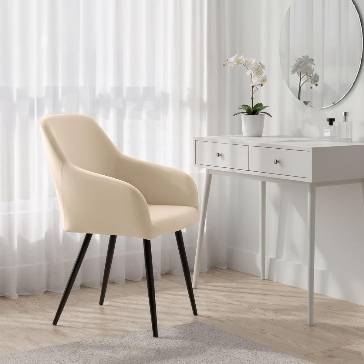 POLSTERSTUHL 2er Set, Metallbeine Türkis 54,5/83/58 - Türkis, Textil (55/83/51cm) - RAUMHIRSCH FURNITURE