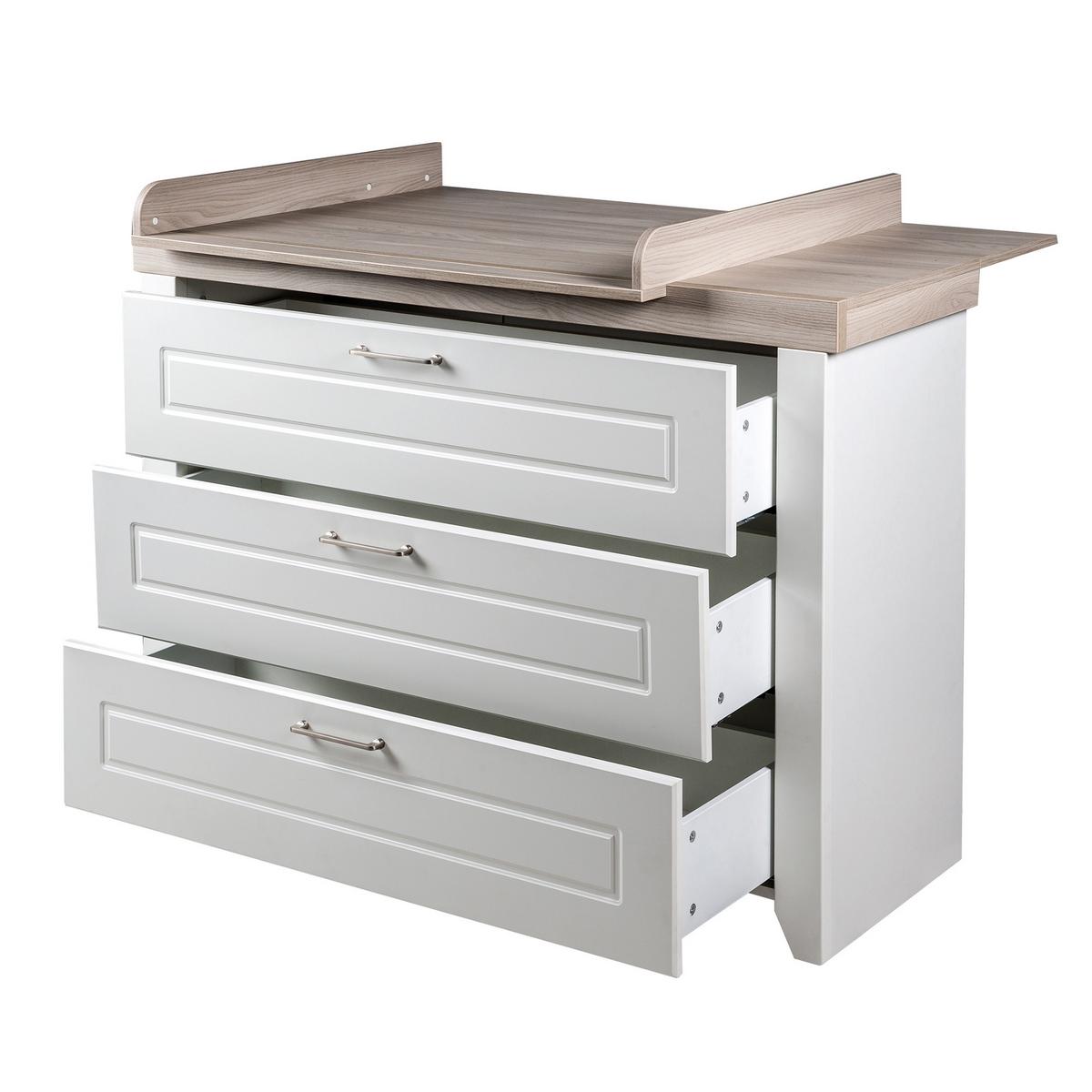BABYZIMMER-SET Felicia II 3-teilig - Weiß, Holzwerkstoff (76/82/144cm) - Roba