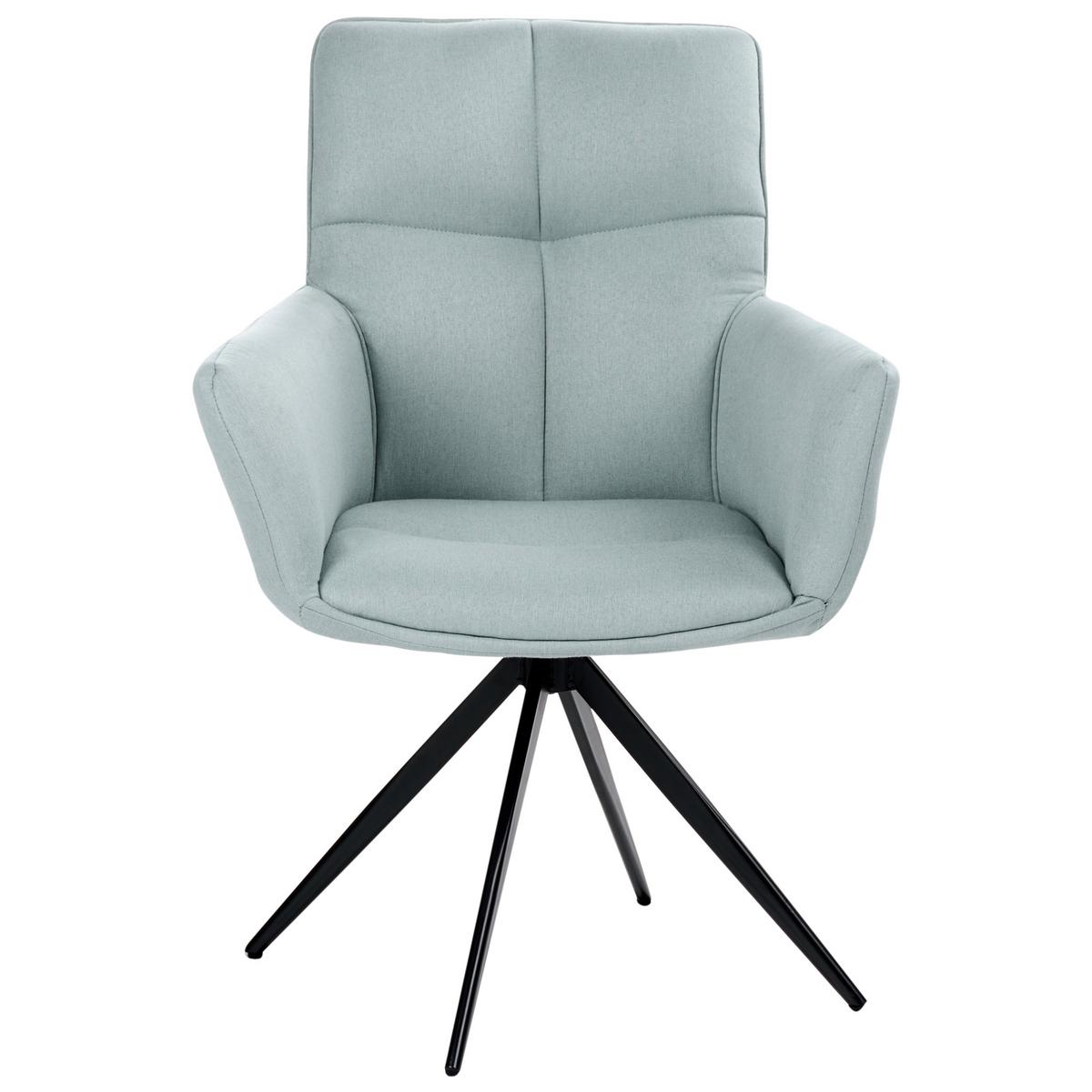 ESSZIMMERSTUHL drehbar Stoff Mintgrün Corbie - Mintgrün, Textil (62/89/67cm) - Beliani