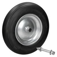 SCHUBKARRENRAD mit Achse - Schwarz, Metall (8/35/35cm) - ECD-Germany