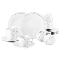 KAFFEESERVICE Trio Highline schwarz-weiß 20-tlg. - Schwarz/Weiß, Keramik (24/18.1/43cm) - Seltmann Weiden