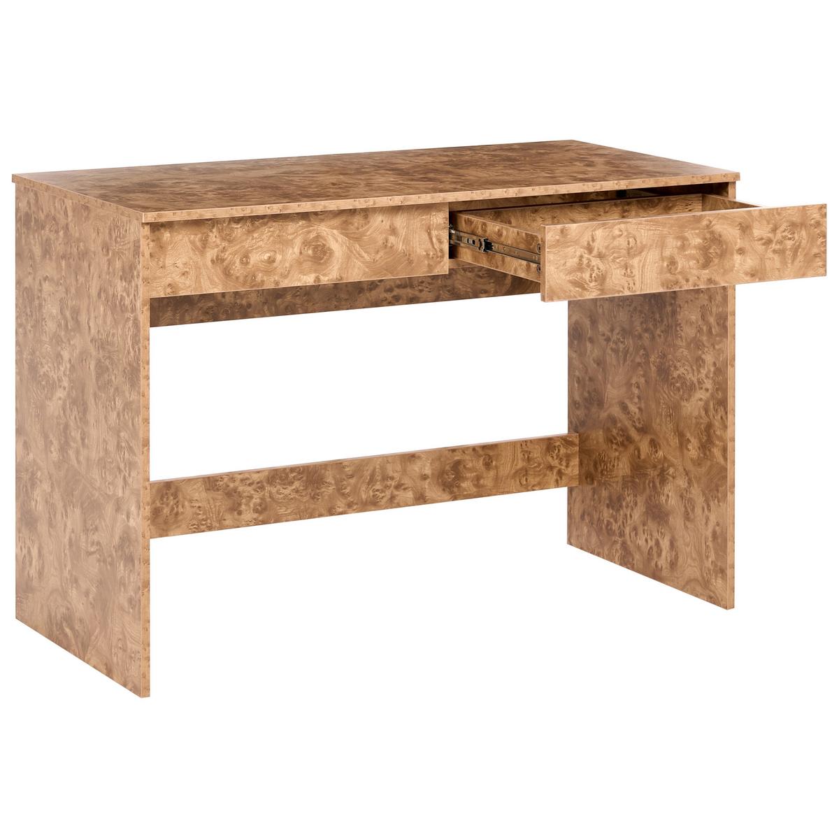 SCHREIBTISCH 110/50 cm Wurzelholz Optik Rondane - Braun, Holzwerkstoff (50/110/75cm) - Beliani