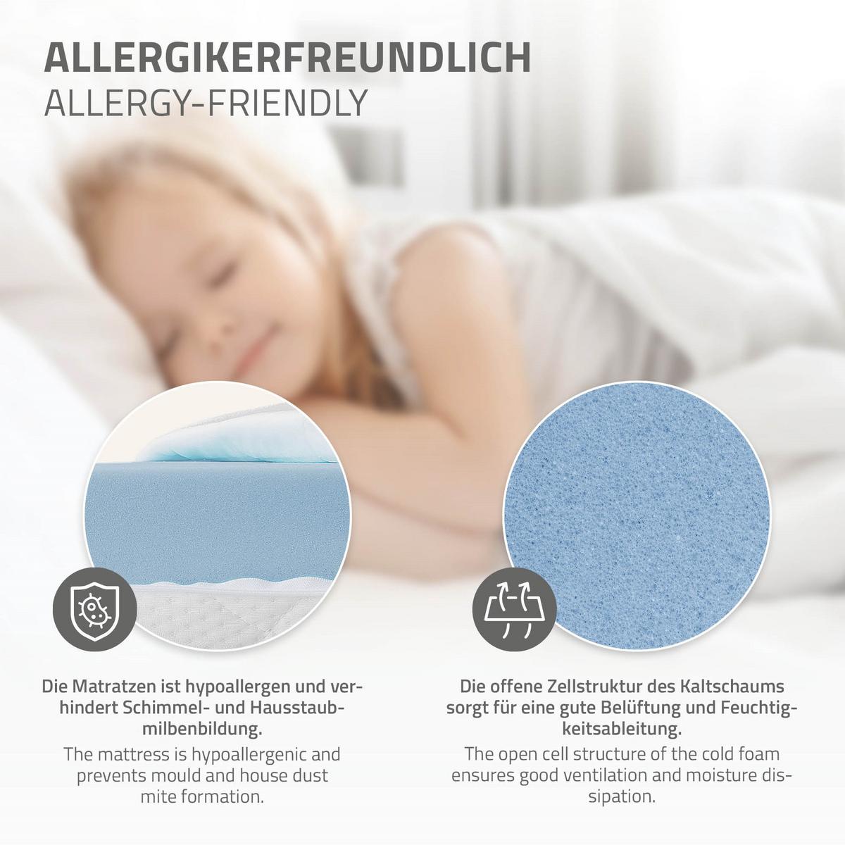 KINDERBETT 90x200 cm mit Matratze Lattenrost & Dach Hausbett aus massivem Kiefernholz Weiß - Weiß, Holz (90/200cm) - ML-DESIGN