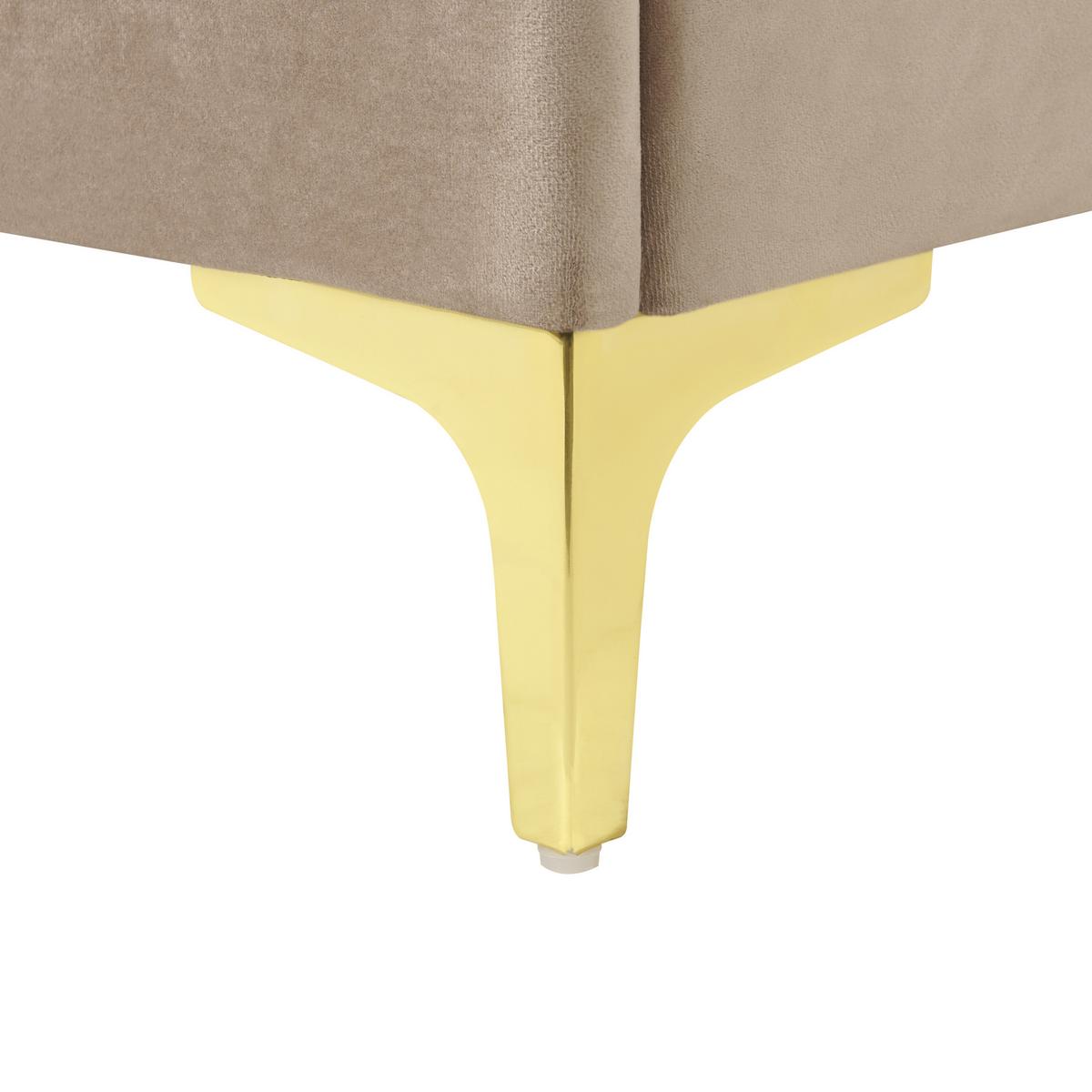 DOPPELBETT 180/200cm Taupe Limoux - Taupe, Textil (180/200cm) - Beliani