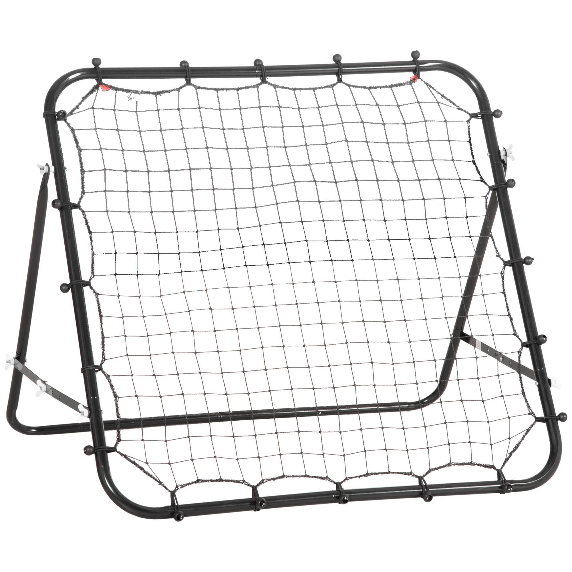 FUSSBALLTOR, PE, Schwarz, 96L x 80B x 96H cm - Schwarz, Metall (80/96cm) - HOMCOM