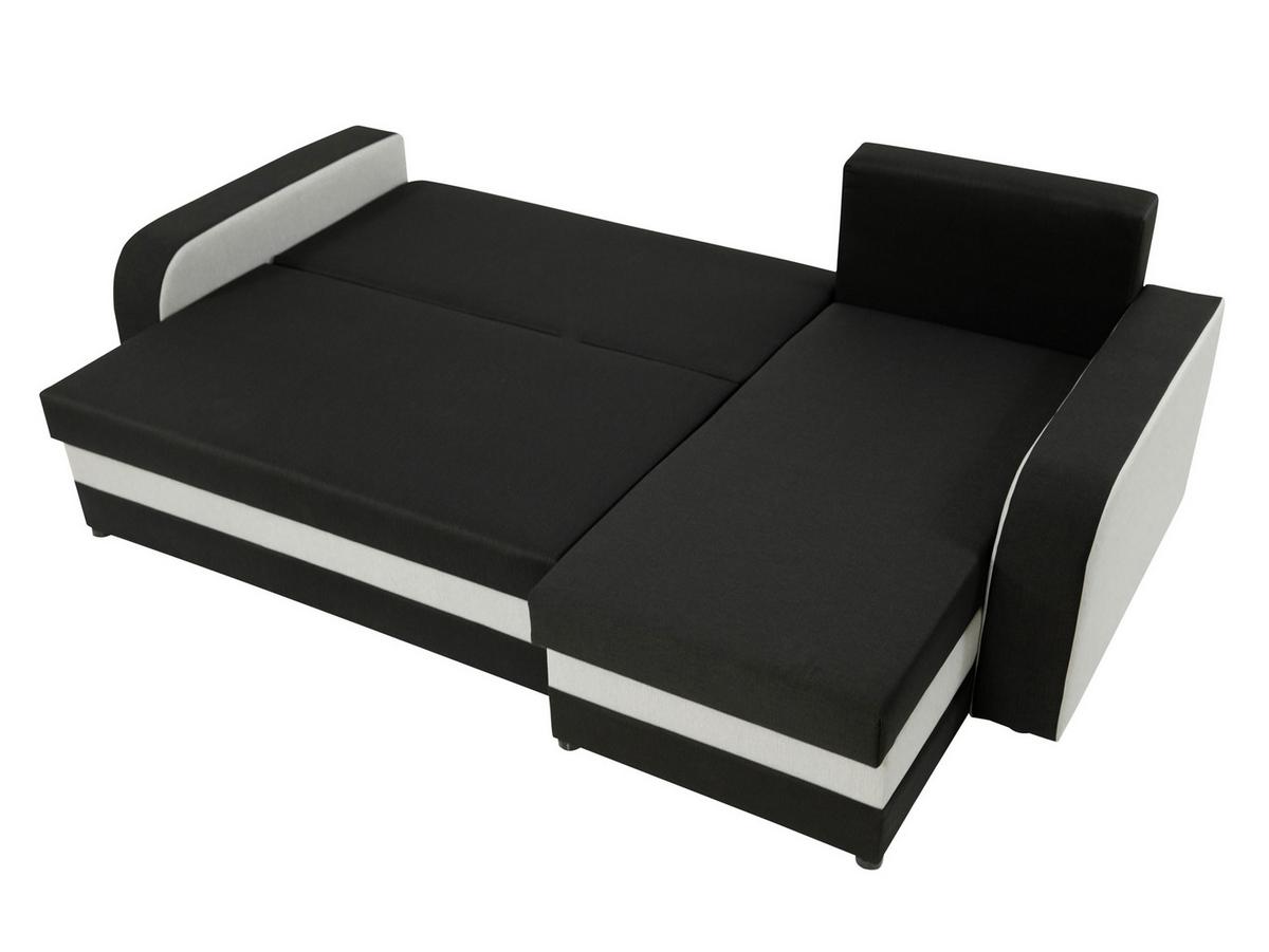 ECKSOFA Kris Cord - Schwarz/Bronzefarben, Holz/Kunststoff (238/147cm) - MIRJAN24