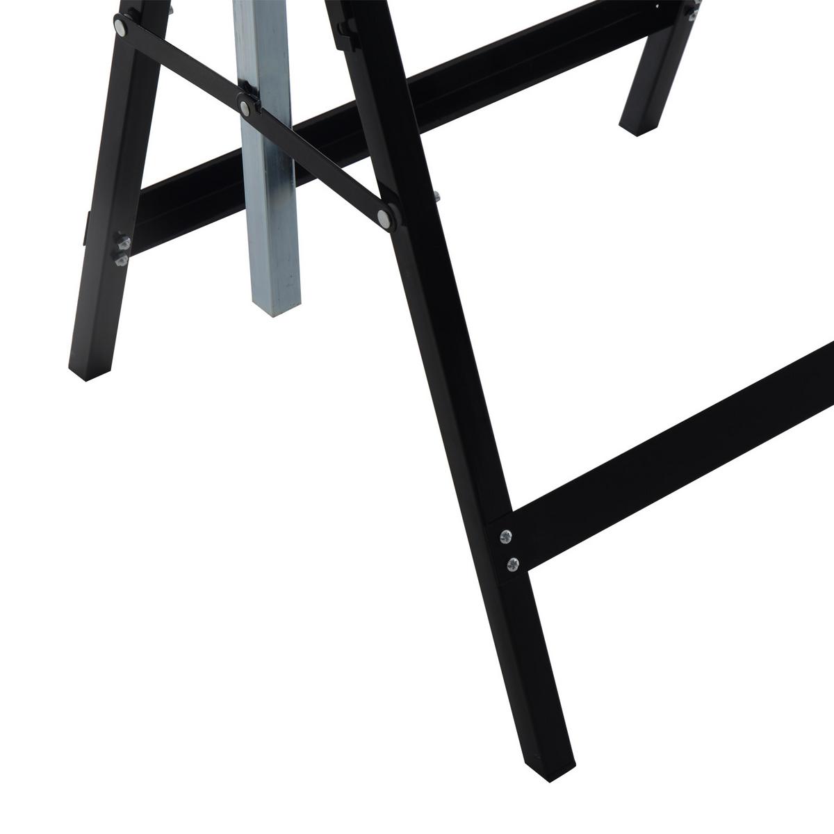 UNTERSTELLBOCK, 2 x Gerüstbock, Schwarz - Schwarz, Metall (68/58/130cm) - HOMCOM